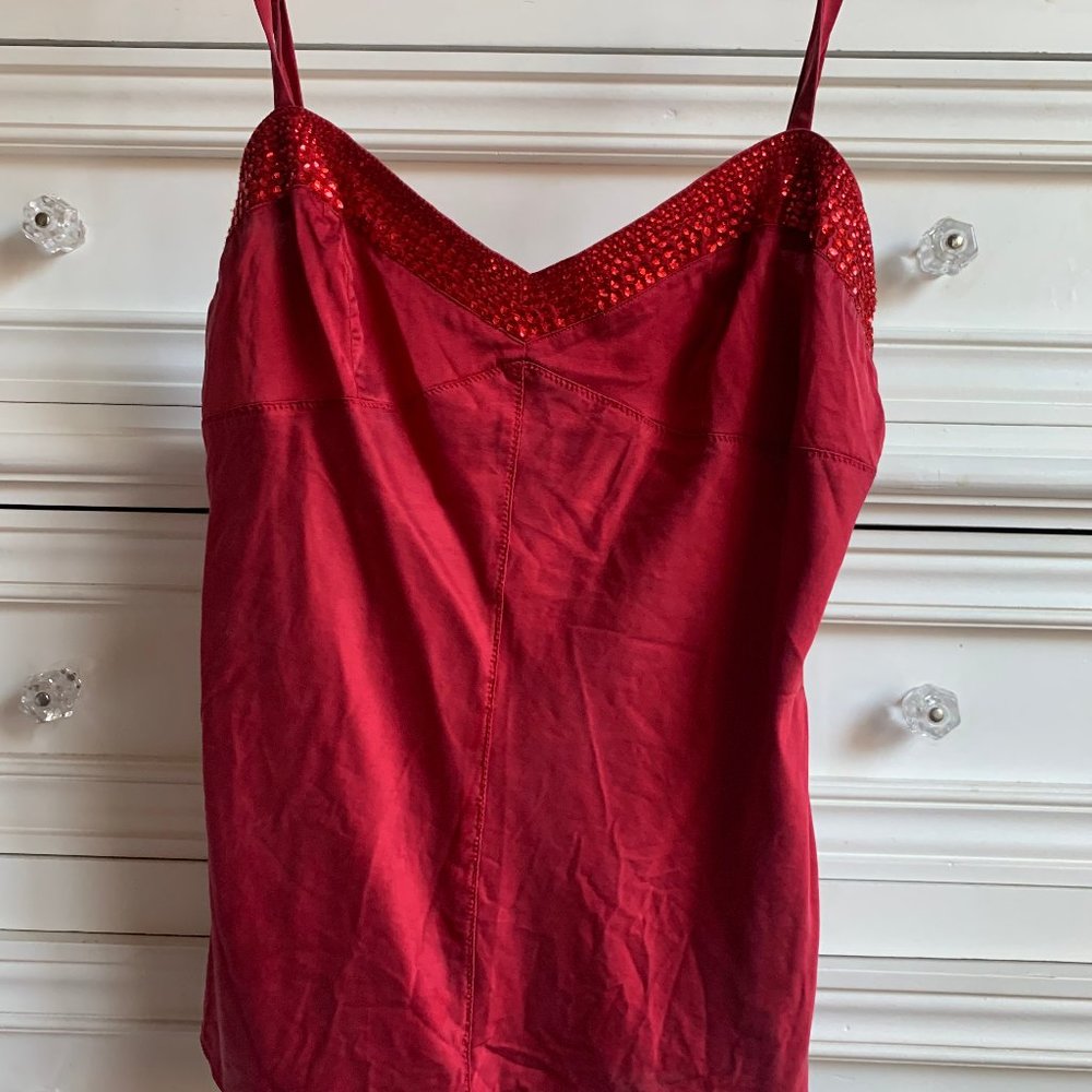 Y2K Red top with sequin detail